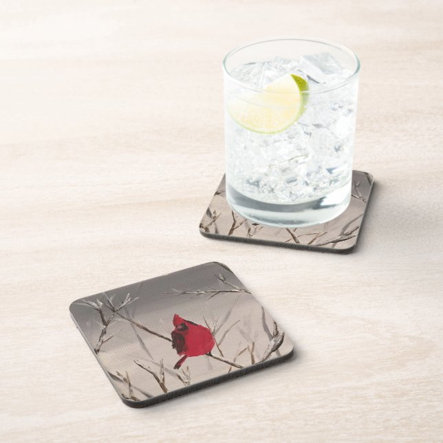 Porta-copo Coaster with Cardinals (Lado Direito)