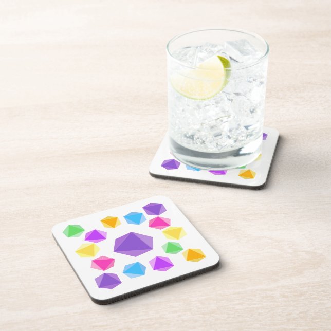 Porta-copo Coasters de Arco Arco-Íris D8 (Lado Direito)