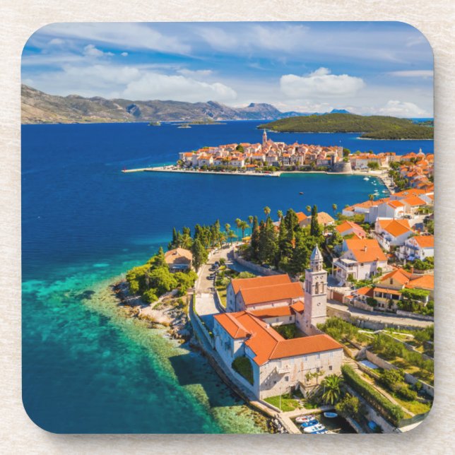 Porta-copo Coastline | Korcula Town, Korcula Island, Croácia (Frente)