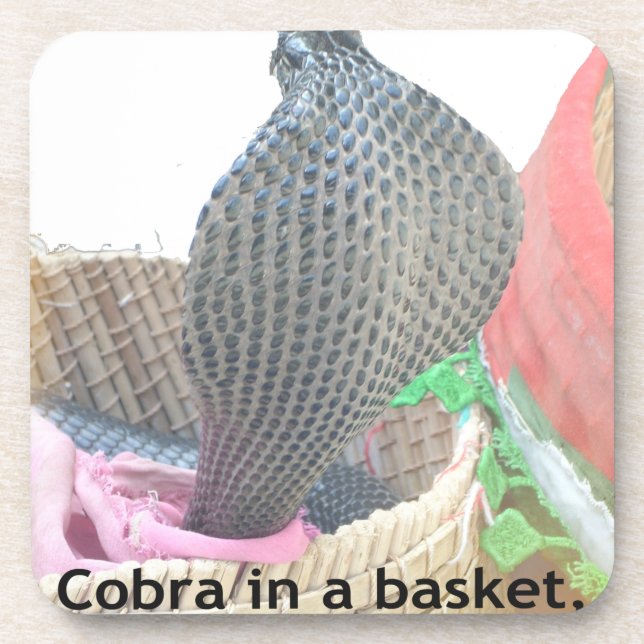 Porta-copo Cobra no Impressão de Arte de Cesto (Frente)