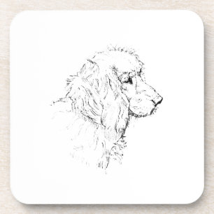 Porta-copo Cocker Spaniel – Desenho de Linha Minimalista de C