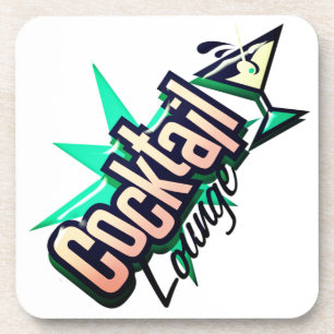 Porta-copo Cocktail lounge martini retro vintage licor bar