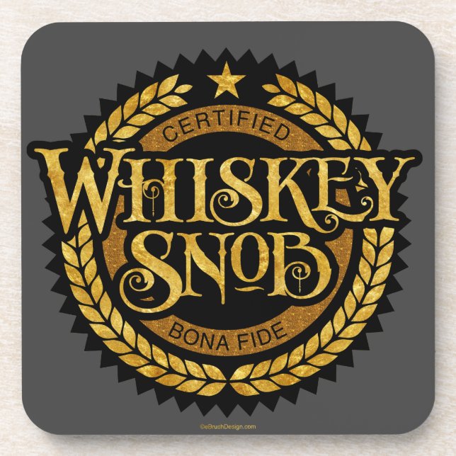 Porta-copo Codificadora de bebidas de snob Whiskey (Frente)