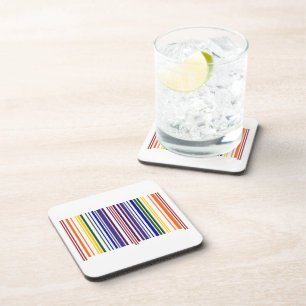 Porta-copo Código de Barras do Arco-Íris Duplo