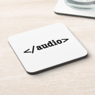 Porta-copo Código HTML5 de Fim de Áudio