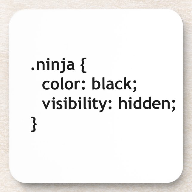 Porta-copo código ninja, script (Frente)
