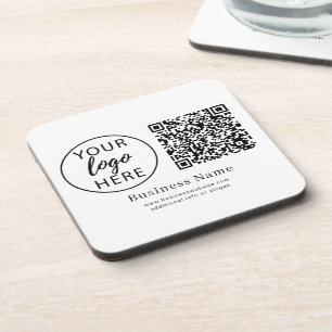 Porta-copo Código QR do Logotipo Corporativo Personalizado No