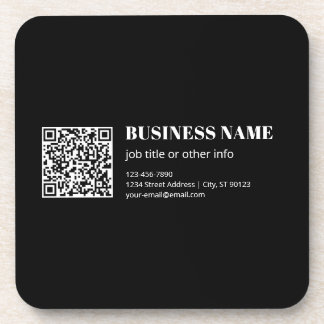 Porta-copo Código QR personalizado e texto retrô-moderno edit