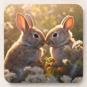 Porta-copo Coelhinhos Adoráveis no Primavera Meadow Design