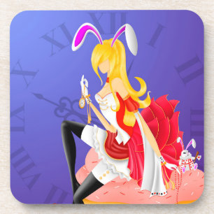 Porta-copo Coelho Branco sobre o Cupcake