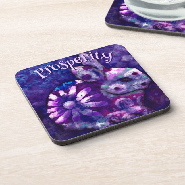 Porta-copo Coelho Bunny Floral Caprichoso Personalizado (Left Side)