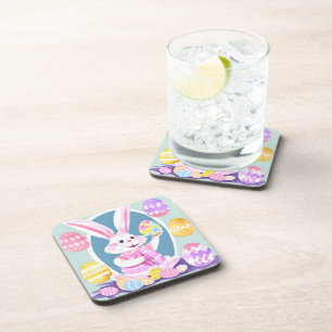 Porta-copo coelho com ovos de Páscoa