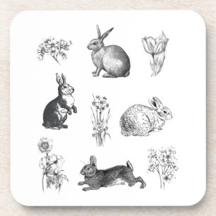 Porta-copo Coelhos de Páscoa de fazenda de colheita moderna