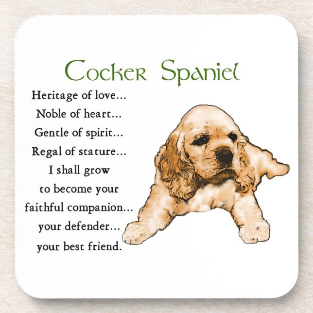 Porta-copo Coker Spaniel Puppy Lovers Art (Frente)