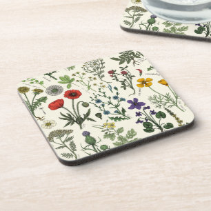 Porta-copo Colagem de flores silvestres