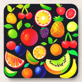 Porta-copo Coleção de Frutas Brilhante