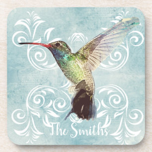 Porta-copo Colibri com fundo do Flourish