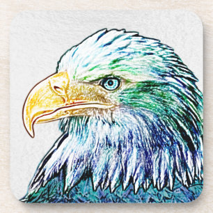 Porta-copo Colorful Eagle Sketch
