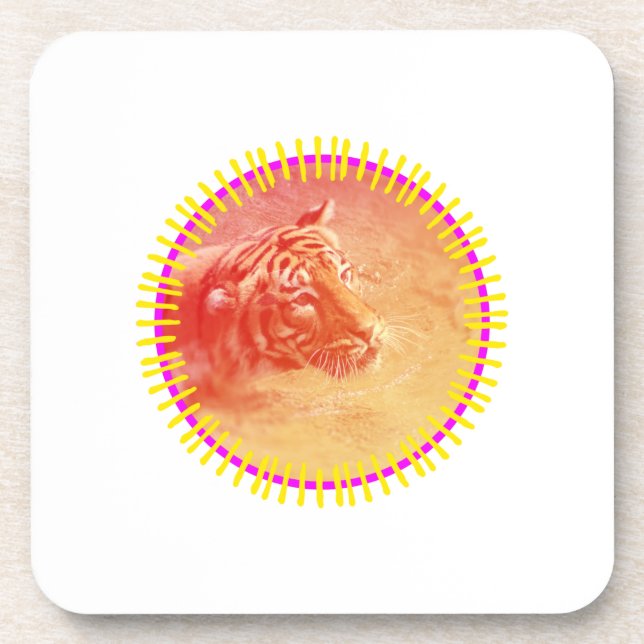 Porta-copo Colorful Tiger (Frente)