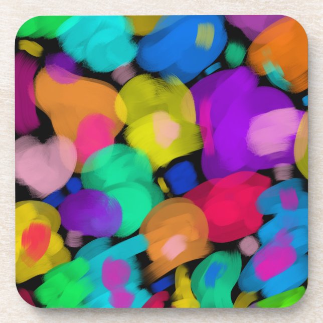 Porta-copo Colorful watercolor print (Frente)