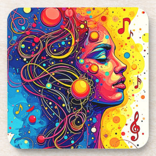 Porta-copo Colorida Música Soul