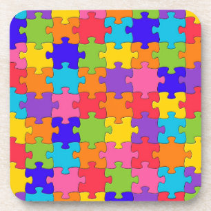 Porta-copo Colorida Quebra-cabeça de Varrasco Feliz Puzzler