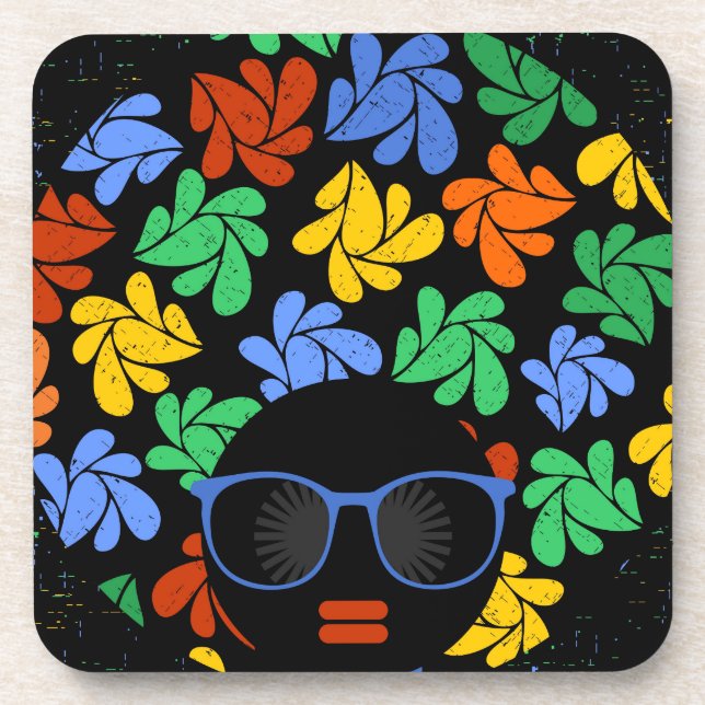 Porta-copo Colorir Afro Love (Frente)