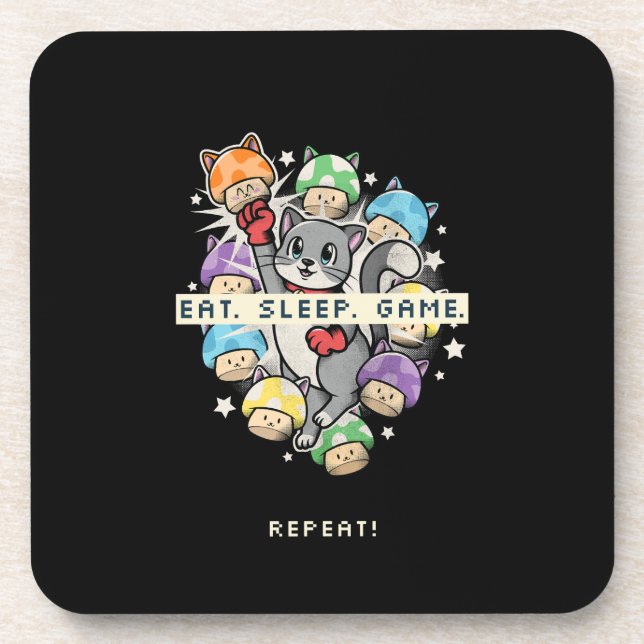 Porta-copo Coma, Dorme, Jogo, Repita (Frente)