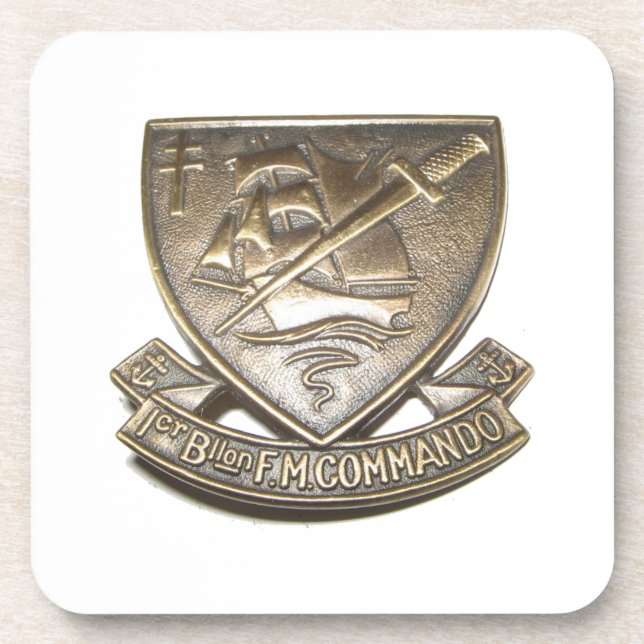 Porta-copo Comando Kieffer - Insigne 1er BFMC (Frente)