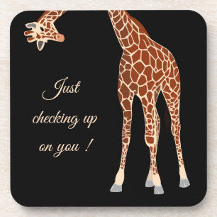 Porta-copo Como está a girafa negra a passar uma mensagem en