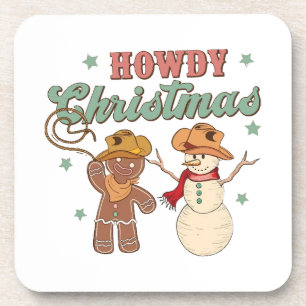 Porta-copo Como está Natal Groovy Cowboy Boneco de Neve Ocide