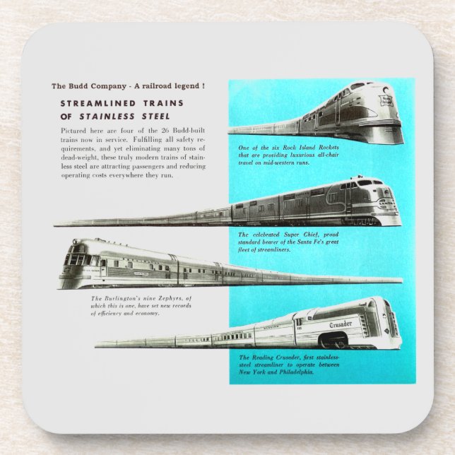 Porta-copo Companhia Budd - Uma Lenda Ferroviária (Frente)