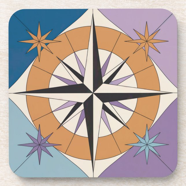 Porta-copo Compass Rosa MCM Conjunto de Portas copos (Frente)