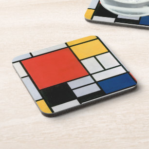 Porta-copo Composição Abstrata Vintage por Piet Mondrian