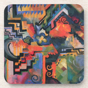 Porta-copo "Composição Colorida" portas copos de arte
