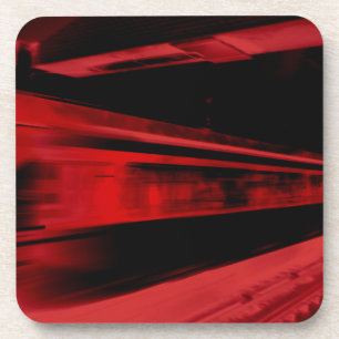 Porta-copo Conceito moderno, legal do movimento no vermelho e