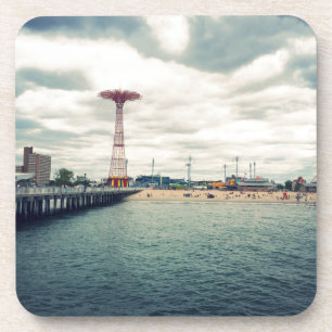 Porta-copo Coney Island Beach Panorama