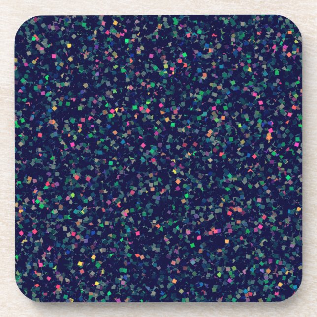 Porta-copo Confetti de brilho multicor (Frente)