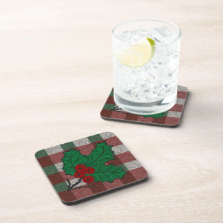 Porta-copo Conjunto de 6 1940 Xmas Gingham
