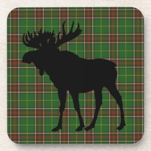 Porta-copo Conjunto De 6 Moose De Tambor De Tartan Da Terra N