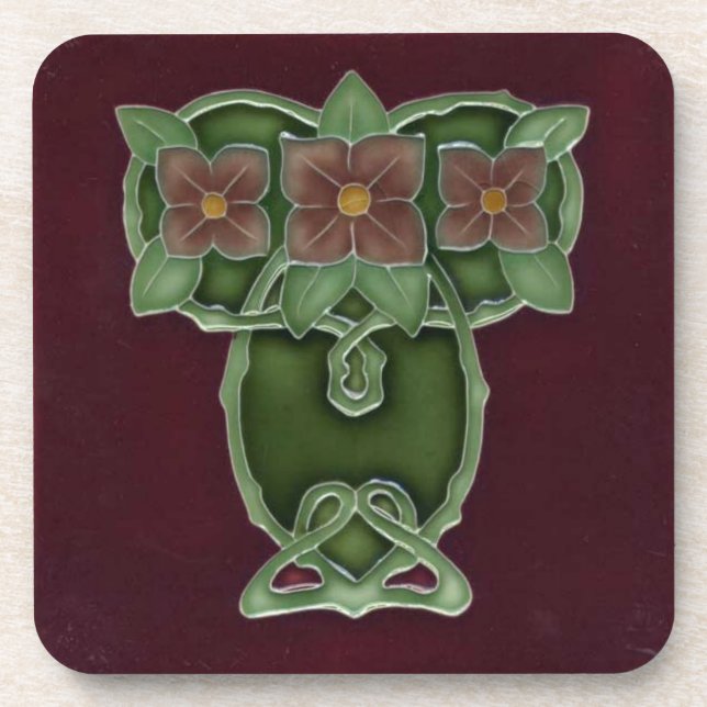 Porta-copo Conjunto de 6 Pires Art Nouveau (Frente)