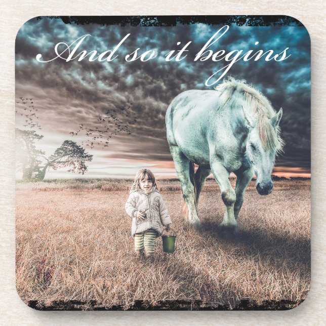 Porta-copo Conjunto de 6 Portas copos com Cavalo (Frente)