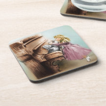 Conjunto de 6 Portas copos de Piano Rapariga, Arte