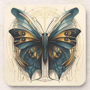 Porta-copo Conjunto de Apoio de Borboleta Art Deco