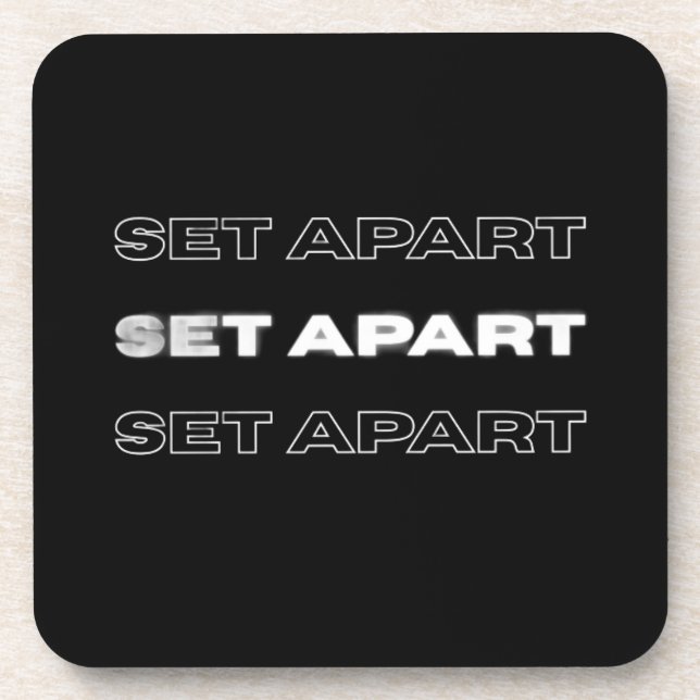 Porta-copo Conjunto de Apoio Set Apart – Decoração Cristã par (Frente)