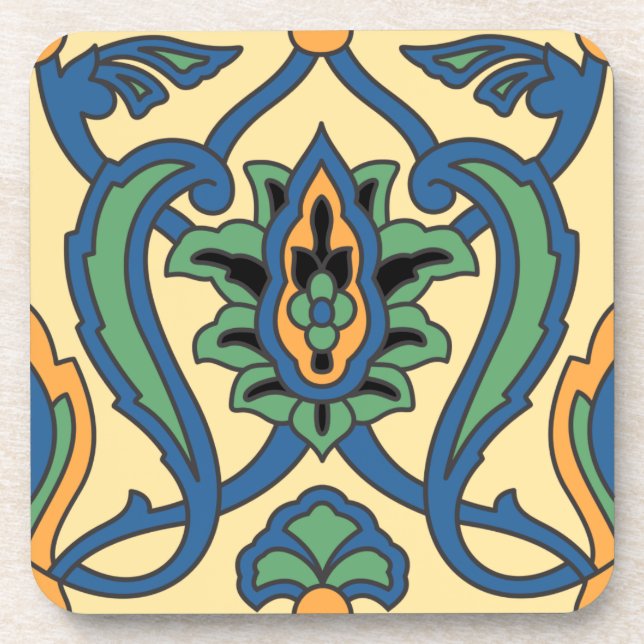 Porta-copo Conjunto de Azulejos da Ilha Catalina dos anos 30 (Frente)