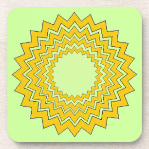 Porta-copo Conjunto de Coasters - círculos concêntricos em zi