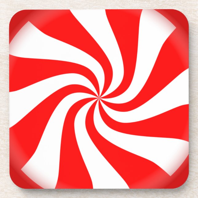 Porta-copo Conjunto de Natal de Peppermint Candy com 6 Portas (Frente)