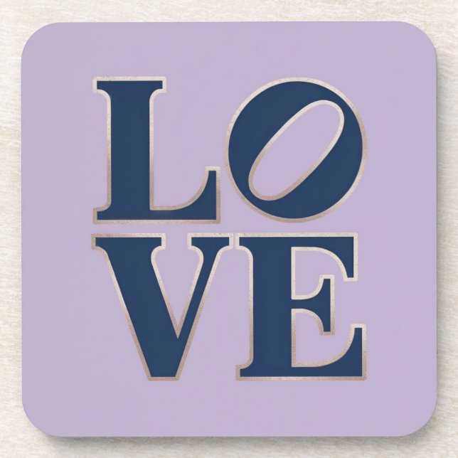 Porta-copo Conjunto de Portas copos Blue LOVE (Frente)