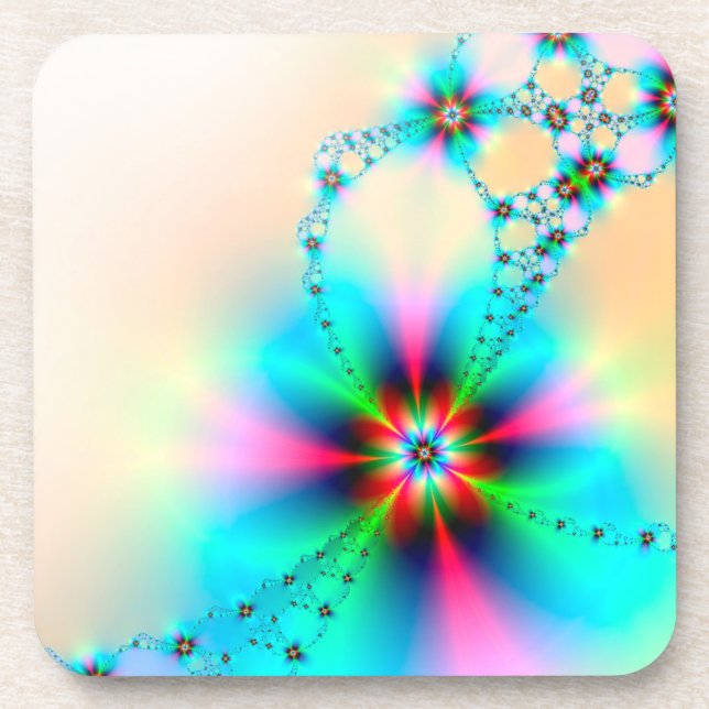 Porta-copo Conjunto de portas copos com Design Floral de Alto (Frente)